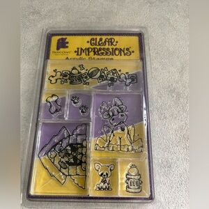 Provo Craft Clear Impressions Clear Acrylic Stamp Set